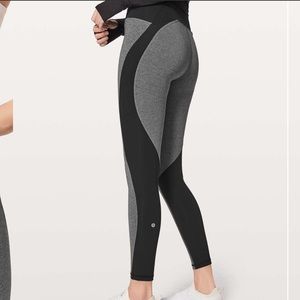 lululemon Gray/Black Train Times 7/8 (25”) Leggings *Blocked